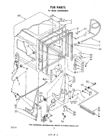 02 - Tub , Literature And Optional parts for Whirlpool Dishwasher DU4500XM0 from AppliancePartsPros.com
