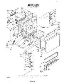 03 - Door parts for Whirlpool Dishwasher DU4500XM0 from AppliancePartsPros.com