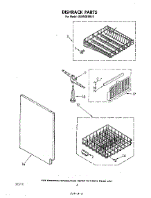 04 - Dishrack parts for Whirlpool Dishwasher DU4500XM0 from AppliancePartsPros.com