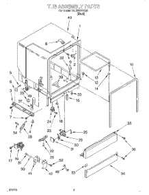 03 - Tub Assembly parts for Whirlpool Dishwasher 7DU910PFGB0 from AppliancePartsPros.com