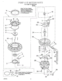 04 - Pump And Motor parts for Whirlpool Dishwasher 7DU910PFGB0 from AppliancePartsPros.com