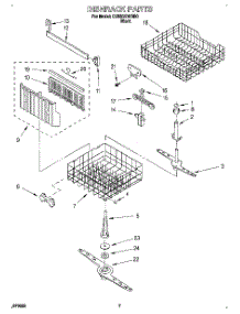 05 - Dishrack, Lit / Optional parts for Whirlpool Dishwasher DU930QWDB0 from AppliancePartsPros.com