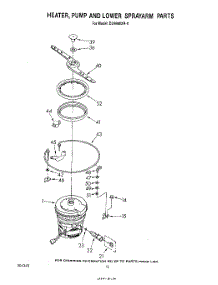 06 - Heater, Pump And Lower Sprayarm parts for Whirlpool Dishwasher DU9900XR0 from AppliancePartsPros.com