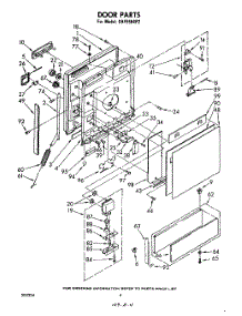 03 - Door parts for Whirlpool Dishwasher SHF5584P2 from AppliancePartsPros.com