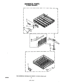 05 - Dishrack parts for Whirlpool Dishwasher SHF5584P2 from AppliancePartsPros.com