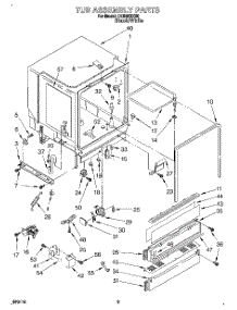 03 - Tub Assembly parts for Whirlpool Dishwasher DU9450XB0 from AppliancePartsPros.com