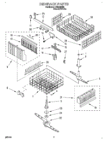 05 - Dishrack, Lit / Optional parts for Whirlpool Dishwasher DU9450XB0 from AppliancePartsPros.com