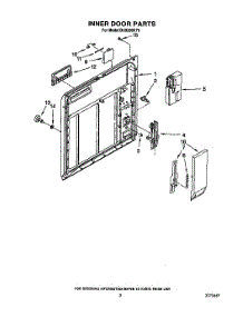 03 - Inner Door parts for Whirlpool Dishwasher DU9200XY0 from AppliancePartsPros.com