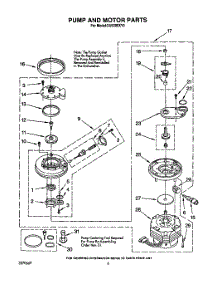 05 - Pump And Motor parts for Whirlpool Dishwasher DU9200XY0 from AppliancePartsPros.com