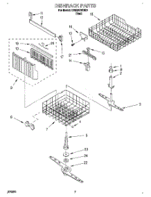 05 - Dishrack, Lit / Optional parts for Whirlpool Dishwasher DU925QWDB0 from AppliancePartsPros.com