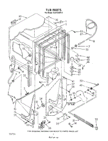 02 - Tub , Literature And Optional parts for Whirlpool Dishwasher DU9700XR9 from AppliancePartsPros.com