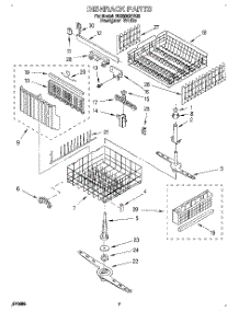 05 - Dishrack parts for Whirlpool Dishwasher DU980QPDQ3 from AppliancePartsPros.com
