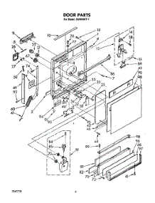 03 - Door parts for Whirlpool Dishwasher DU8900XT1 from AppliancePartsPros.com