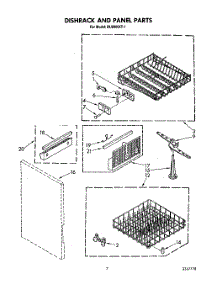 05 - Dishrack And Panel parts for Whirlpool Dishwasher DU8900XT1 from AppliancePartsPros.com