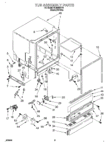 03 - Tub Assembly parts for Whirlpool Dishwasher DU9450XY2 from AppliancePartsPros.com