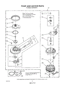 06 - Pump And Motor parts for Whirlpool Dishwasher DU9700XR9 from AppliancePartsPros.com