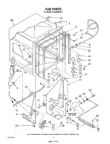 02 - Tub , Literature And Optional parts for Whirlpool Dishwasher DU5004XM2 from AppliancePartsPros.com