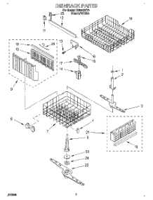 05 - Dishrack, Lit / Optional parts for Whirlpool Dishwasher DU9450XY2 from AppliancePartsPros.com