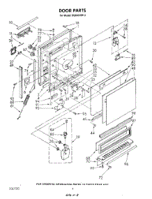 03 - Door parts for Whirlpool Dishwasher DU5004XM2 from AppliancePartsPros.com