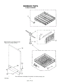 04 - Dishrack parts for Whirlpool Dishwasher DU5004XM2 from AppliancePartsPros.com