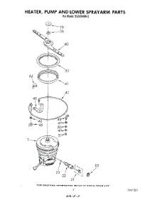 05 - Heater, Pump And Lower Sprayarm parts for Whirlpool Dishwasher DU5004XM2 from AppliancePartsPros.com