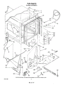 02 - Tub , Lit / Optional parts for Whirlpool Dishwasher DU7600XS6 from AppliancePartsPros.com