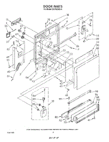 03 - Door parts for Whirlpool Dishwasher DU7600XS6 from AppliancePartsPros.com