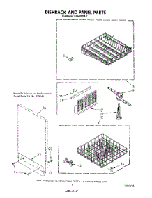 05 - Dishrack And Panel parts for Whirlpool Dishwasher DU6000XR1 from AppliancePartsPros.com
