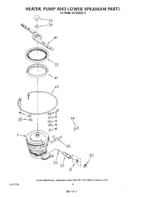 04 - Heater, Pump And Lower Spray Arm parts for Whirlpool Dishwasher DU7600XS6 from AppliancePartsPros.com