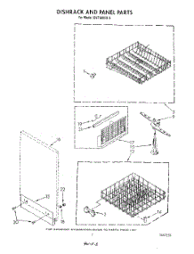 05 - Dish Rack And Panel parts for Whirlpool Dishwasher DU7600XS6 from AppliancePartsPros.com