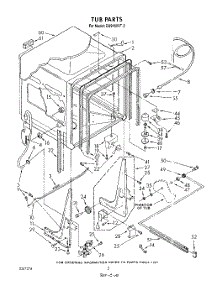 02 - Tub , Literature And Optional parts for Whirlpool Dishwasher DU9450XT2 from AppliancePartsPros.com