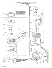 04 - Pump And Motor parts for Whirlpool Dishwasher DU915QWDQ0 from AppliancePartsPros.com
