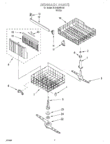 05 - Dishrack, Lit / Optional parts for Whirlpool Dishwasher DU915QWDQ0 from AppliancePartsPros.com
