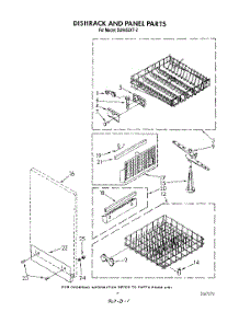 05 - Dish Rack And Panel parts for Whirlpool Dishwasher DU9450XT2 from AppliancePartsPros.com
