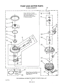 06 - Pump And Motor parts for Whirlpool Dishwasher DU9450XT2 from AppliancePartsPros.com