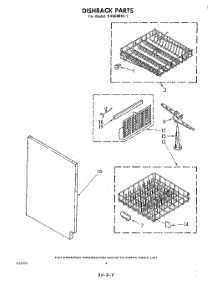 03 - Dishrack parts for Whirlpool Dishwasher DU5500XL1 from AppliancePartsPros.com