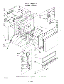 04 - Door parts for Whirlpool Dishwasher DU5500XL1 from AppliancePartsPros.com