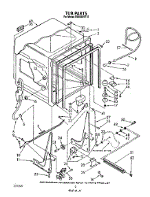 02 - Tub , Literature And Optional parts for Whirlpool Dishwasher DU8500XT5 from AppliancePartsPros.com