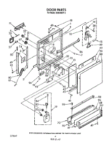 03 - Door parts for Whirlpool Dishwasher DU8500XT5 from AppliancePartsPros.com