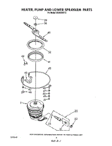 04 - Heater, Pump And Lower Spray Arm parts for Whirlpool Dishwasher DU8500XT5 from AppliancePartsPros.com