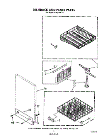 05 - Dishrack And Panel parts for Whirlpool Dishwasher DU8500XT5 from AppliancePartsPros.com