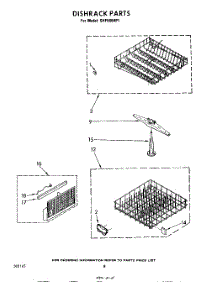 05 - Dishrack parts for Whirlpool Dishwasher SHF5884P1 from AppliancePartsPros.com