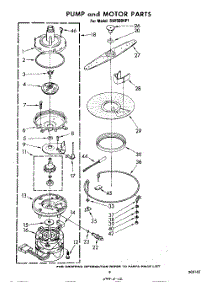 06 - Pump And Motor parts for Whirlpool Dishwasher SHF5884P1 from AppliancePartsPros.com