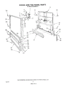 02 - Door And Toe Panel parts for Whirlpool Dishwasher DU1800XT0 from AppliancePartsPros.com
