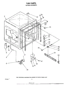 04 - Tub , Literature And Optional parts for Whirlpool Dishwasher DP6000XRP0 from AppliancePartsPros.com