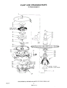 05 - Pump And Spray Arm parts for Whirlpool Dishwasher DU1800XT0 from AppliancePartsPros.com