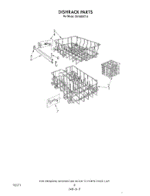 07 - Dishrack parts for Whirlpool Dishwasher DU1800XT0 from AppliancePartsPros.com
