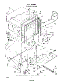 02 - Tub , Lit / Optional parts for Whirlpool Dishwasher DU7600XS3 from AppliancePartsPros.com