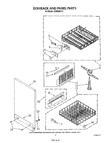 05 - Dishrack And Panel parts for Whirlpool Dishwasher DU8900XT3 from AppliancePartsPros.com