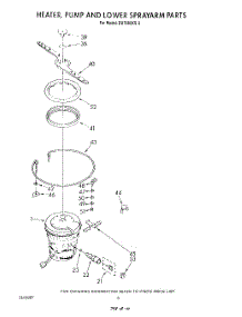 04 - Heater, Pump, And Lower Spray Arm parts for Whirlpool Dishwasher DU7600XS3 from AppliancePartsPros.com
